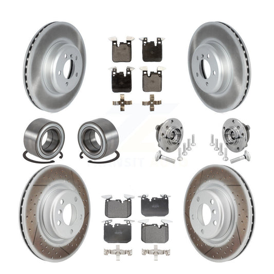 Hub Bearing Coat Brake Rotor Pad Shoe Front Rear Kit (10Pc) For BMW M240i xDrive