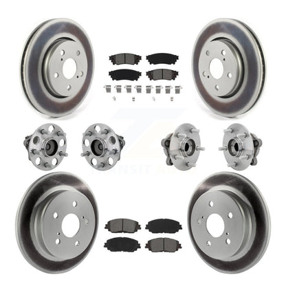 Hub Bearing Coated Disc Brake Rotor & Pads Front Rear Kit (10Pc) For Toyota C-HR