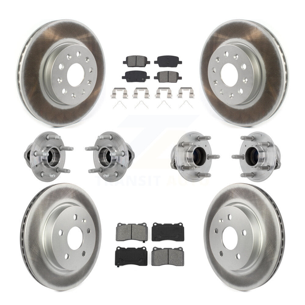 Hub Bearing Coat Brake Rotor Pads Front Rear Kit (10Pc) For Chevrolet Camaro CT6