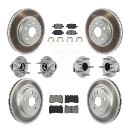 Hub Bearing Coat Brake Rotor Pads Front Rear Kit (10Pc) For Chevrolet Camaro CT6