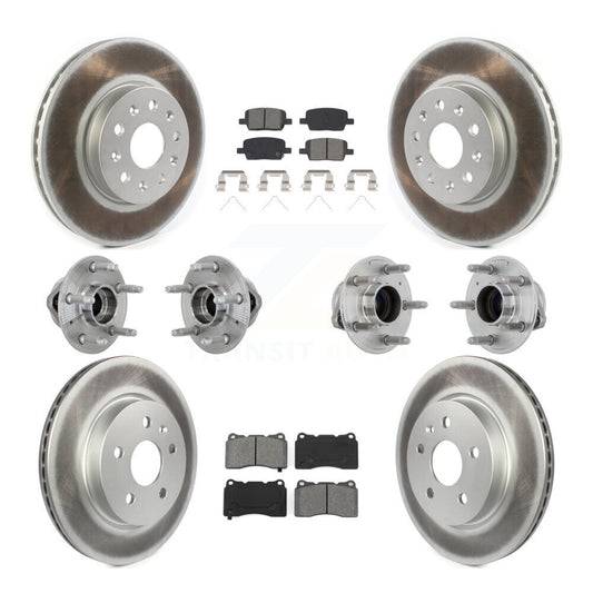Hub Bearing Coat Brake Rotor Pads Front Rear Kit (10Pc) For Chevrolet Camaro CT6