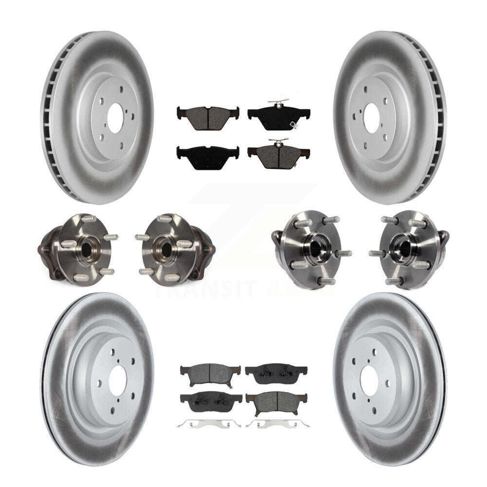 Hub Bearing Coated Brake Rotor Pad Front Rear Kit (10Pc) For 19-22 Subaru Ascent