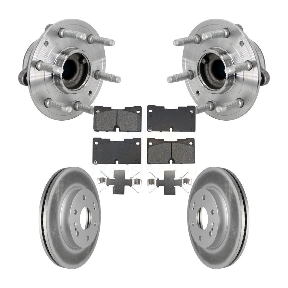 Hub Bearing Coated Brake Rotor Pad Front Kit For Chevrolet GMC Silverado 1500 XL