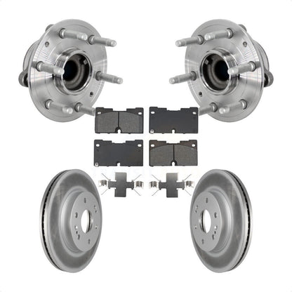 Hub Bearing Coated Brake Rotor Pad Front Kit For Chevrolet GMC Silverado 1500 XL