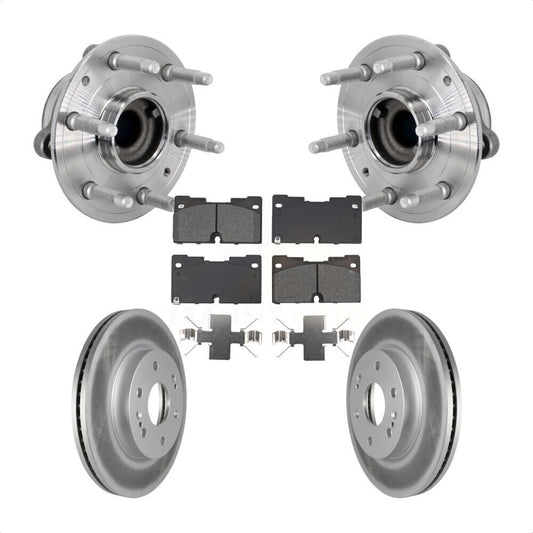 Hub Bearing Coated Brake Rotor Pad Front Kit For Chevrolet GMC Silverado 1500 XL