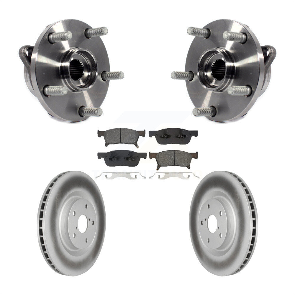 Hub Bearing Assembly Coat Brake Rotor Pads Front Kit For 2019-2023 Subaru Ascent