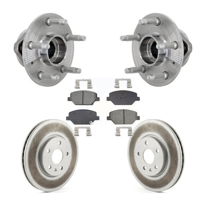 Hub Bearing Assembly Coated Disc Brake Rotor & Pads Front Kit For Buick Envision