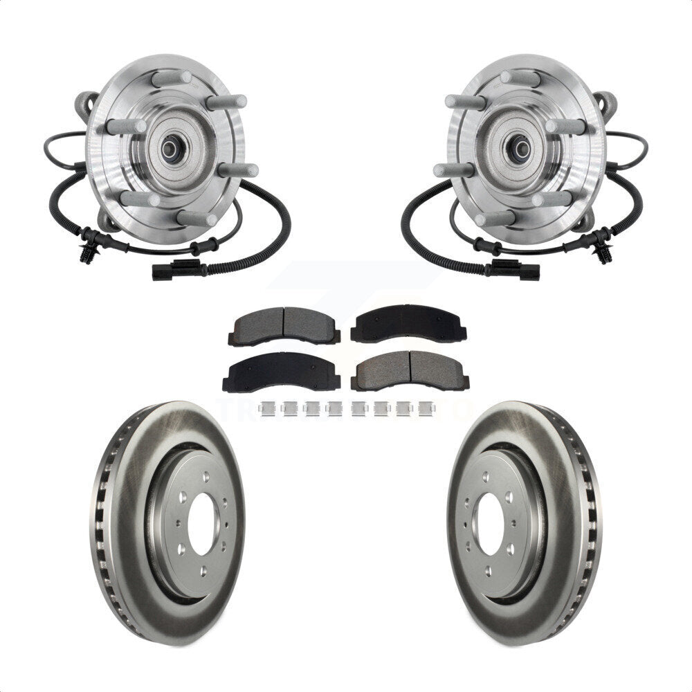 Hub Bearing Coated Brake Rotor And Pad Front Kit For 2018-2020 Ford F-150 Raptor