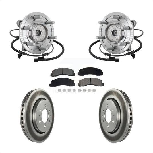 Hub Bearing Coated Brake Rotor And Pad Front Kit For 2018-2020 Ford F-150 Raptor