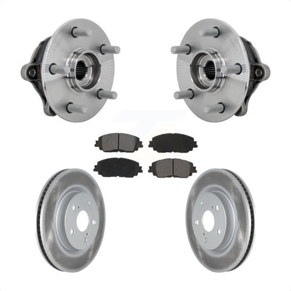 Hub Bearing Assembly Coated Disc Brake Rotor Pad Front Kit For Toyota RAV4 Venza