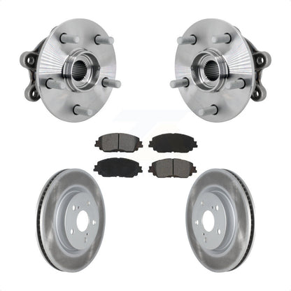Hub Bearing Assembly Coated Disc Brake Rotors And Pads Front Kit For Toyota RAV4