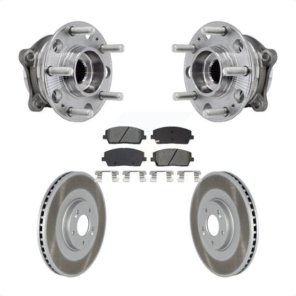 Hub Bearing Coated Brake Rotor Pads Front Kit For Hyundai Palisade Kia Telluride