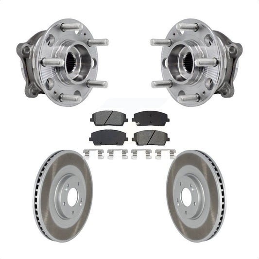 Hub Bearing Coated Brake Rotor Pads Front Kit For Hyundai Palisade Kia Telluride