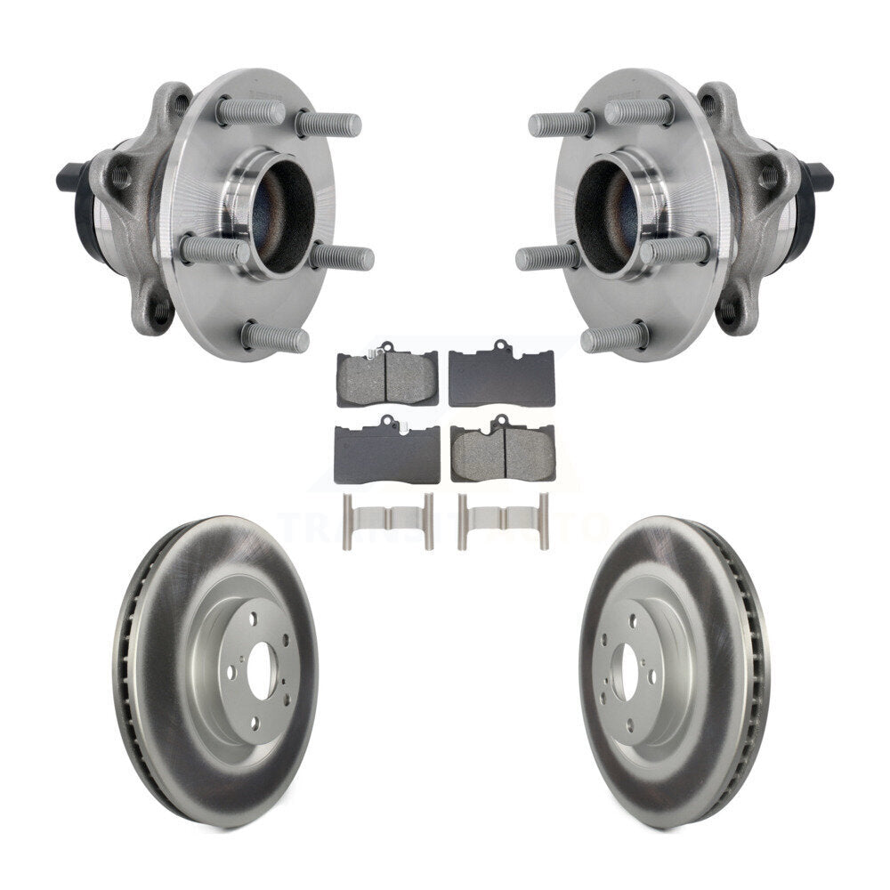 Hub Bearing Coated Brake Rotor Pads Front Kit For Lexus GS350 RC300 RC350 GS450h