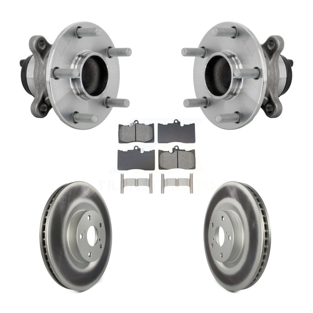 Hub Bearing Assembly Coat Brake Rotor Pad Front Kit For Lexus IS300 IS350 IS200t