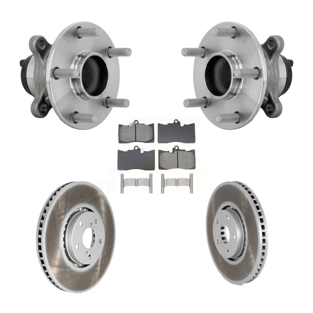 Hub Bearing Assembly Coat Brake Rotor Pad Front Kit For Lexus IS350 IS300 IS200t