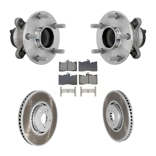 Hub Bearing Assembly Coat Brake Rotor Pad Front Kit For Lexus IS350 IS300 IS200t