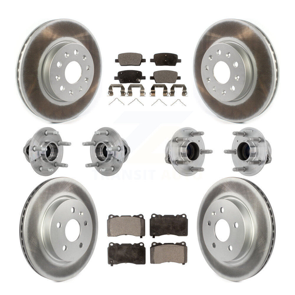 Hub Bearing Coat Brake Rotor Pads Front Rear Kit (10Pc) For Chevrolet Camaro CT6