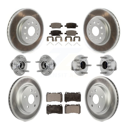 Hub Bearing Coat Brake Rotor Pads Front Rear Kit (10Pc) For Chevrolet Camaro CT6