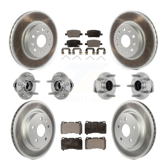 Hub Bearing Coat Brake Rotor Pads Front Rear Kit (10Pc) For Chevrolet Camaro CT6