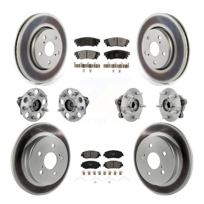 Hub Bearing Coated Disc Brake Rotor & Pads Front Rear Kit (10Pc) For Toyota C-HR