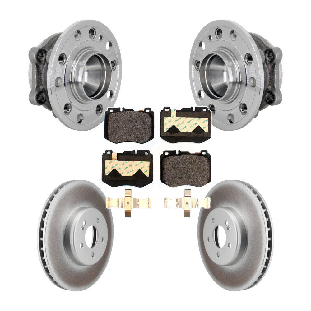 Hub Bearing Assembly Coat Brake Rotor Pad Front Kit For Mercedes-Benz C300 C350e