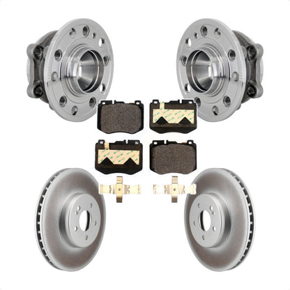 Hub Bearing Assembly Coat Brake Rotor Pad Front Kit For Mercedes-Benz C300 C350e