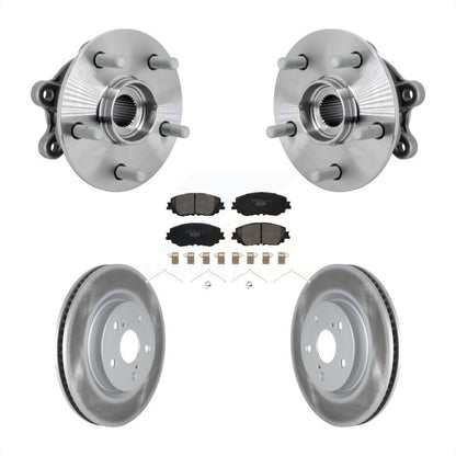 Hub Bearing Assembly Coated Disc Brake Rotors And Pads Front Kit For Toyota RAV4