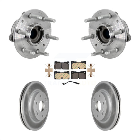 Hub Bearing Coated Brake Rotor Pad Front Kit For Chevrolet GMC Silverado 1500 XL
