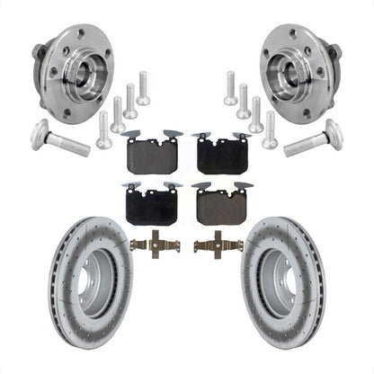 Hub Bearing Coated Brake Rotor Pad Front Kit For BMW 340i xDrive 440i Gran Coupe