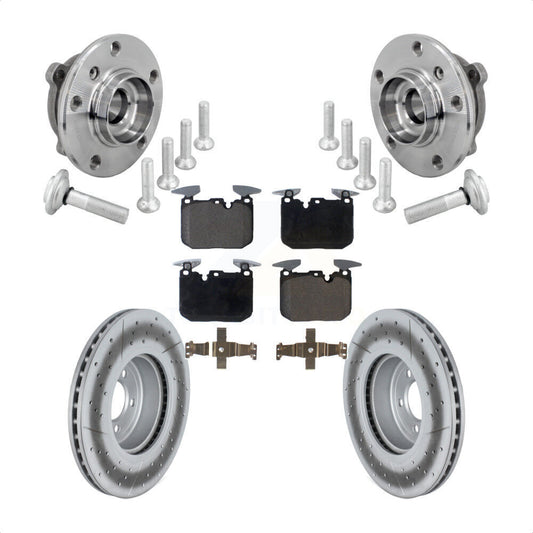 Hub Bearing Coated Brake Rotor Pad Front Kit For BMW 340i xDrive 440i Gran Coupe