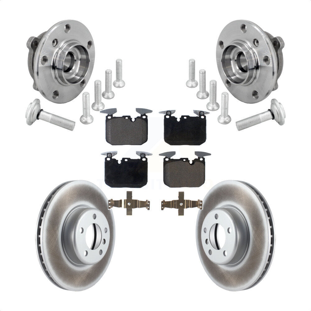 Hub Bearing Coated Brake Rotor Pad Front Kit For BMW 330i xDrive 440i Gran Coupe