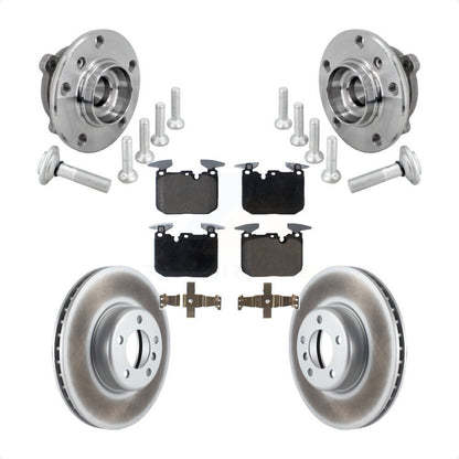 Hub Bearing Coated Brake Rotor Pad Front Kit For BMW 330i xDrive 440i Gran Coupe