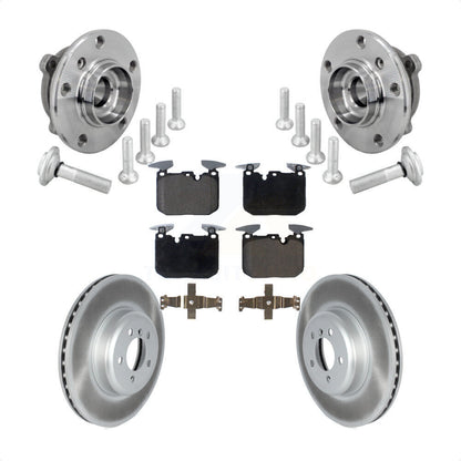 Hub Bearing Coated Brake Rotor Pad Front Kit For BMW 340i xDrive 440i Gran Coupe