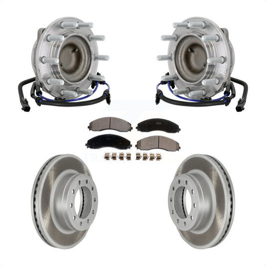 Hub Bearing Coat Brake Rotor Pad Front Kit For Ford F-450 Super Duty F-550 4 X 2