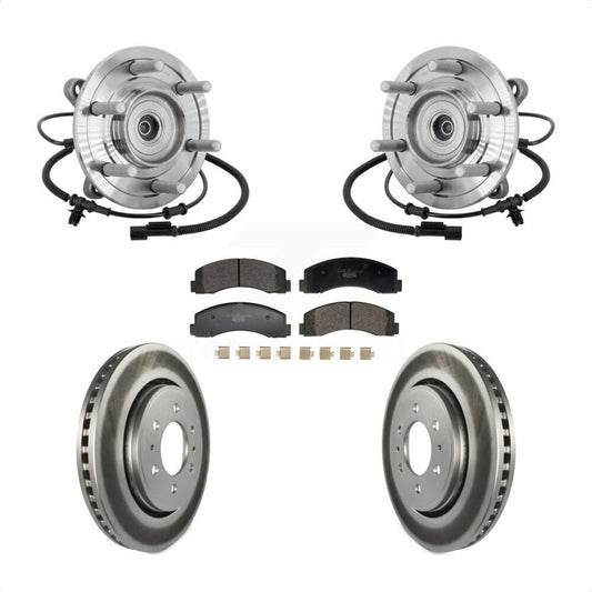 Hub Bearing Coated Brake Rotor And Pad Front Kit For 2018-2020 Ford F-150 Raptor