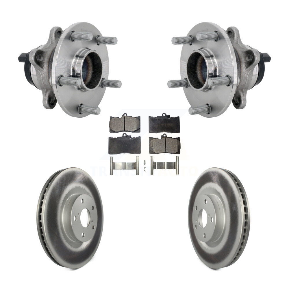 Hub Bearing Coated Brake Rotor Pads Front Kit For Lexus GS350 RC300 RC350 GS450h