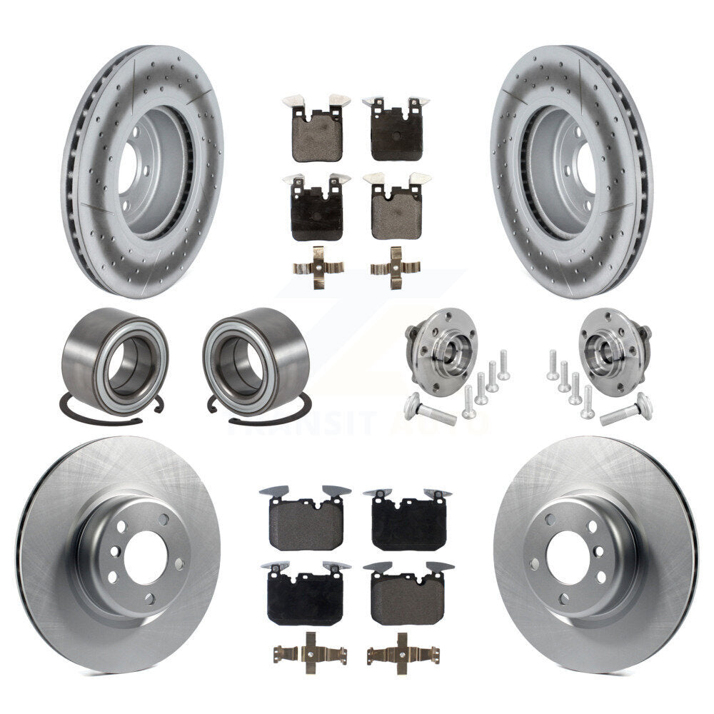 Hub Bearing Coat Brake Rotor Pad Shoe Front Rear Kit (10Pc) For BMW M240i xDrive