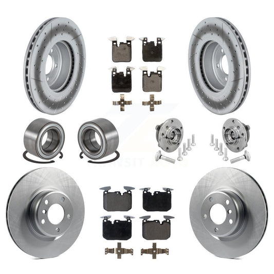 Hub Bearing Coat Brake Rotor Pad Shoe Front Rear Kit (10Pc) For BMW M240i xDrive