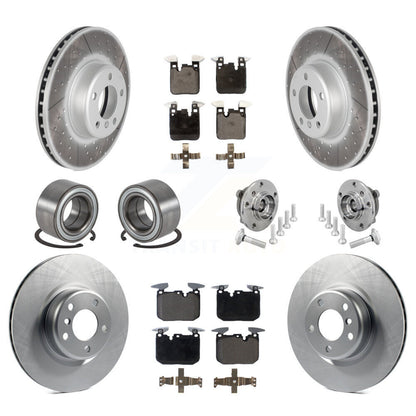 Hub Bearing Coat Brake Rotor Pad Shoe Front Rear Kit (10Pc) For BMW M240i xDrive