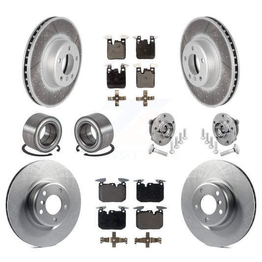 Hub Bearing Coat Brake Rotor Pad Shoe Front Rear Kit (10Pc) For BMW M240i xDrive