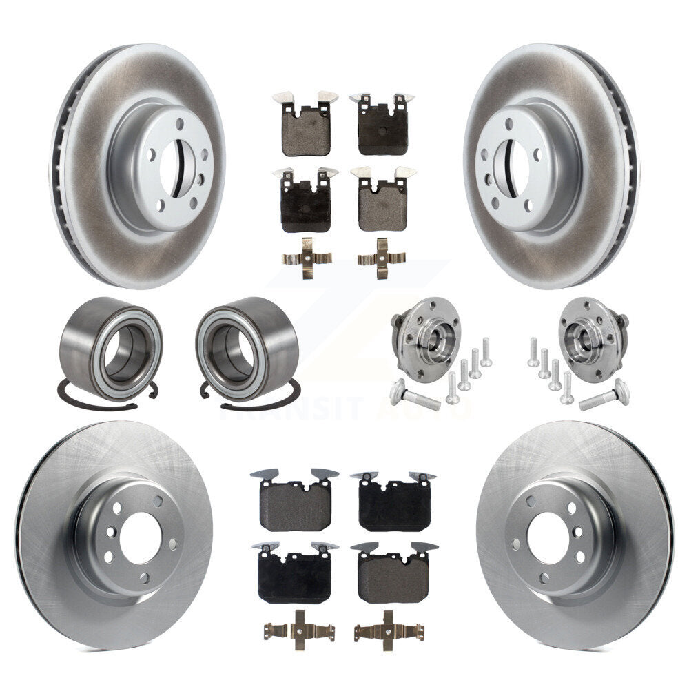 Hub Bearing Coat Brake Rotor Pad Shoe Front Rear Kit (10Pc) For BMW M240i xDrive