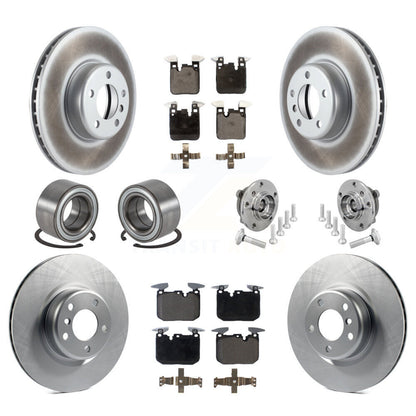 Hub Bearing Coat Brake Rotor Pad Shoe Front Rear Kit (10Pc) For BMW M240i xDrive