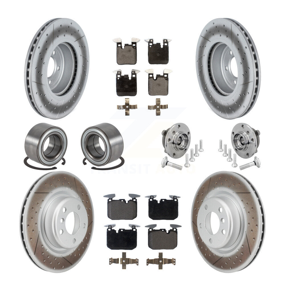 Hub Bearing Coat Brake Rotor Pad Shoe Front Rear Kit (10Pc) For BMW M240i xDrive