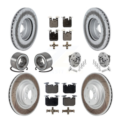 Hub Bearing Coat Brake Rotor Pad Shoe Front Rear Kit (10Pc) For BMW M240i xDrive