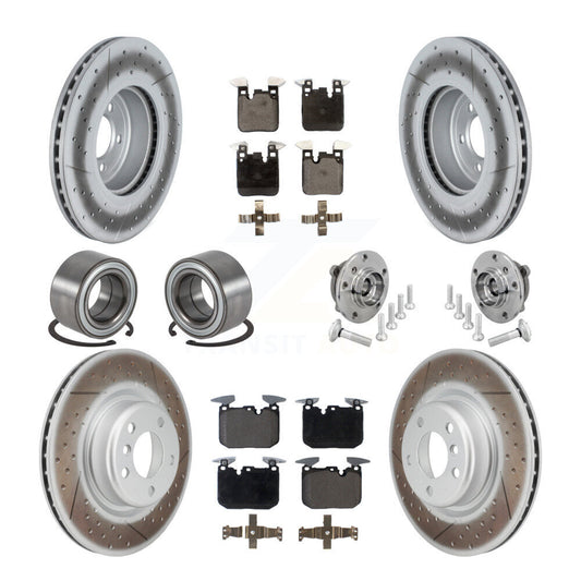 Hub Bearing Coat Brake Rotor Pad Shoe Front Rear Kit (10Pc) For BMW M240i xDrive