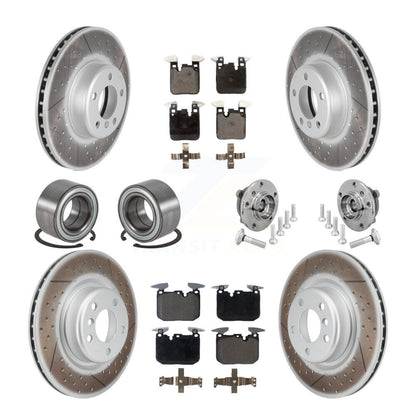 Hub Bearing Coat Brake Rotor Pad Shoe Front Rear Kit (10Pc) For BMW M240i xDrive