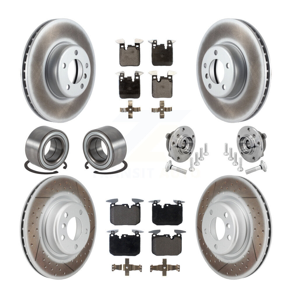 Hub Bearing Coat Brake Rotor Pad Shoe Front Rear Kit (10Pc) For BMW M240i xDrive