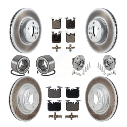 Hub Bearing Coat Brake Rotor Pad Shoe Front Rear Kit (10Pc) For BMW M240i xDrive