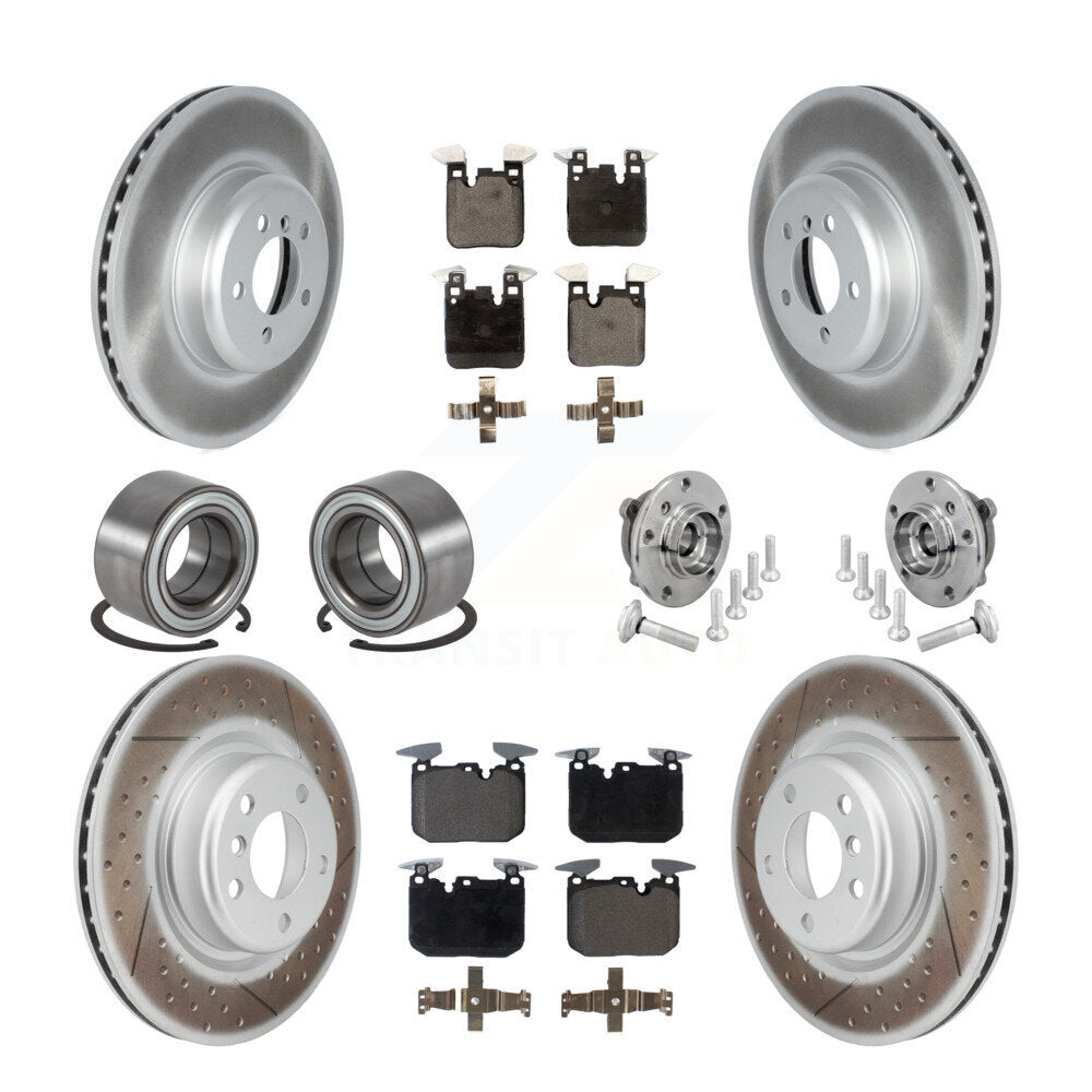 Hub Bearing Coat Brake Rotor Pad Shoe Front Rear Kit (10Pc) For BMW M240i xDrive